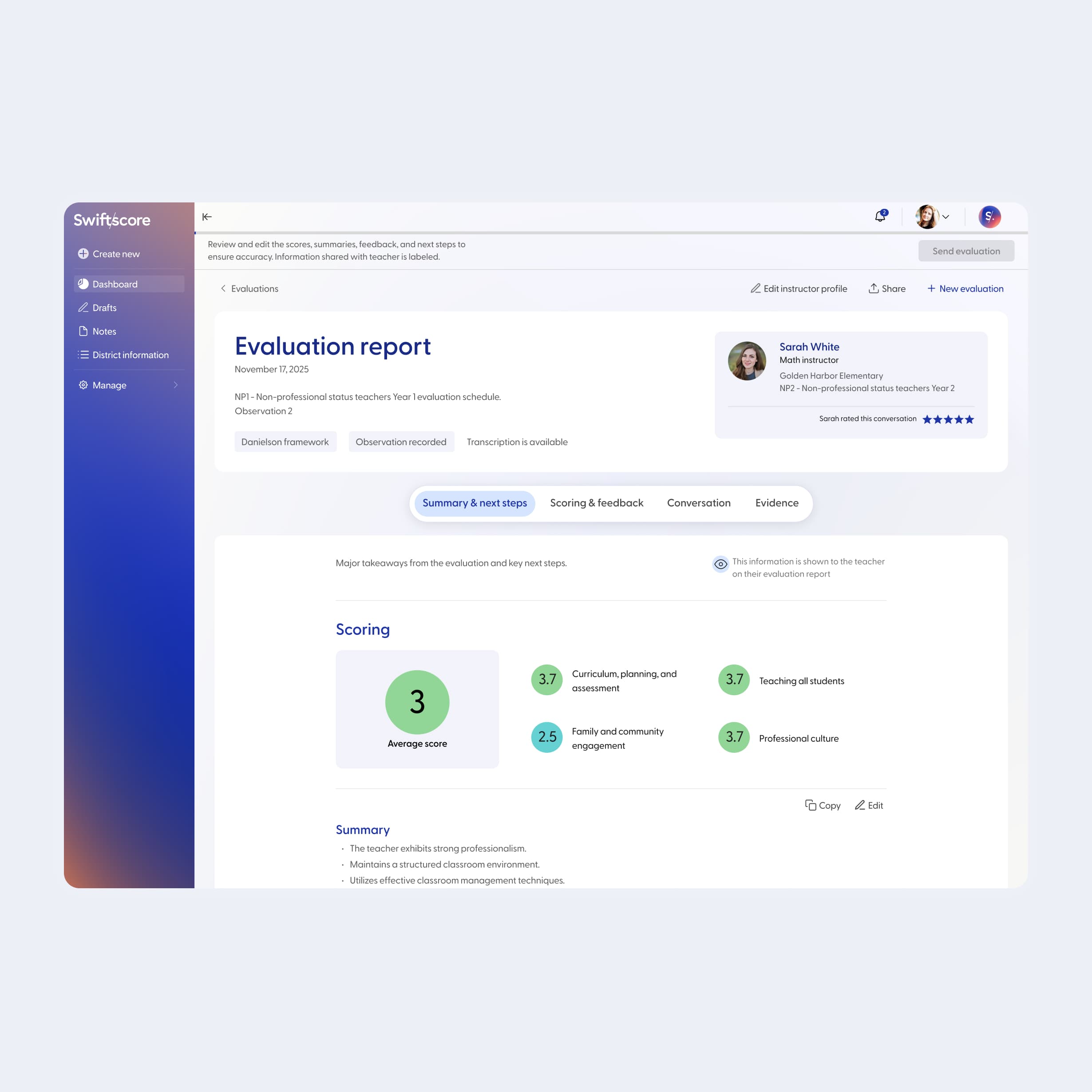 Track progress over time